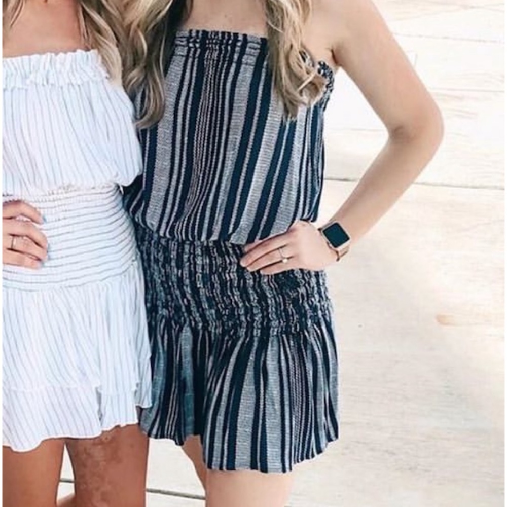 Blue Life Strapless Smocked Dress